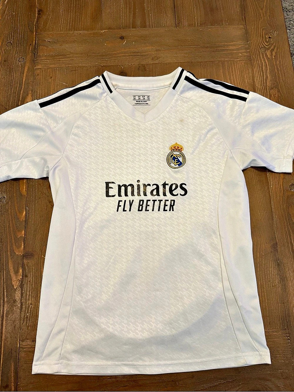 Real Madrid Bellingham #5 Men's White & Black Soccer Jersey Medium